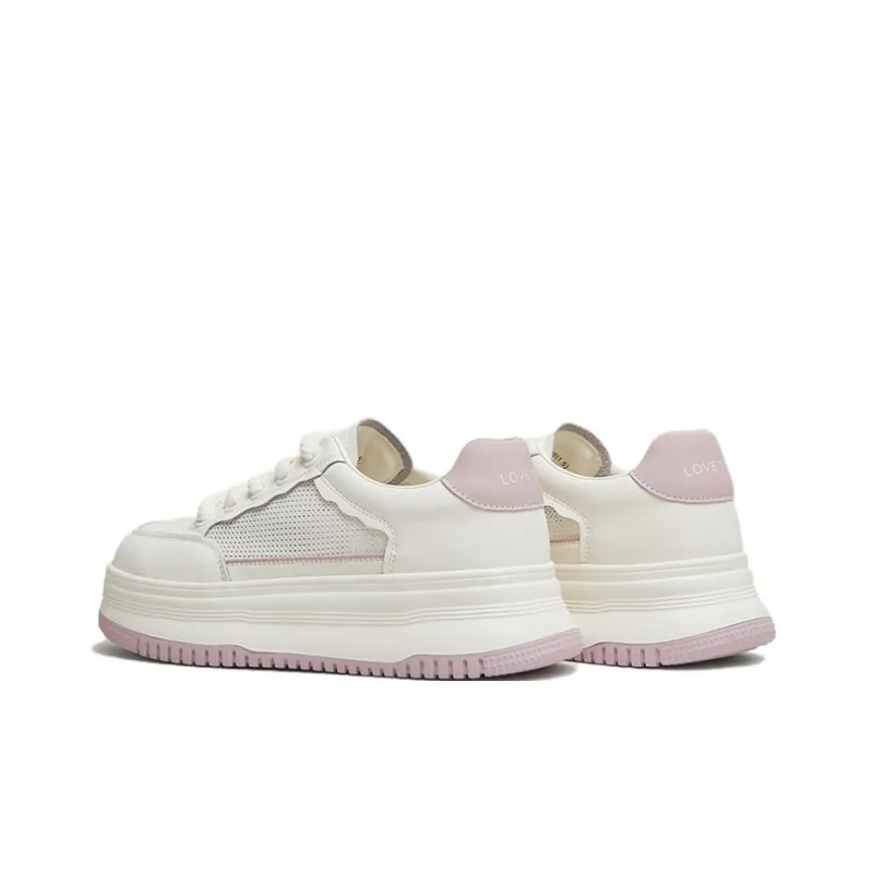 TATA Skateboard Shoes Women's Low Top Solid Color-7