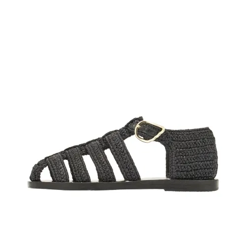 ANCIENT GREEK SANDALS Homeria Roman Sandals Women's Black