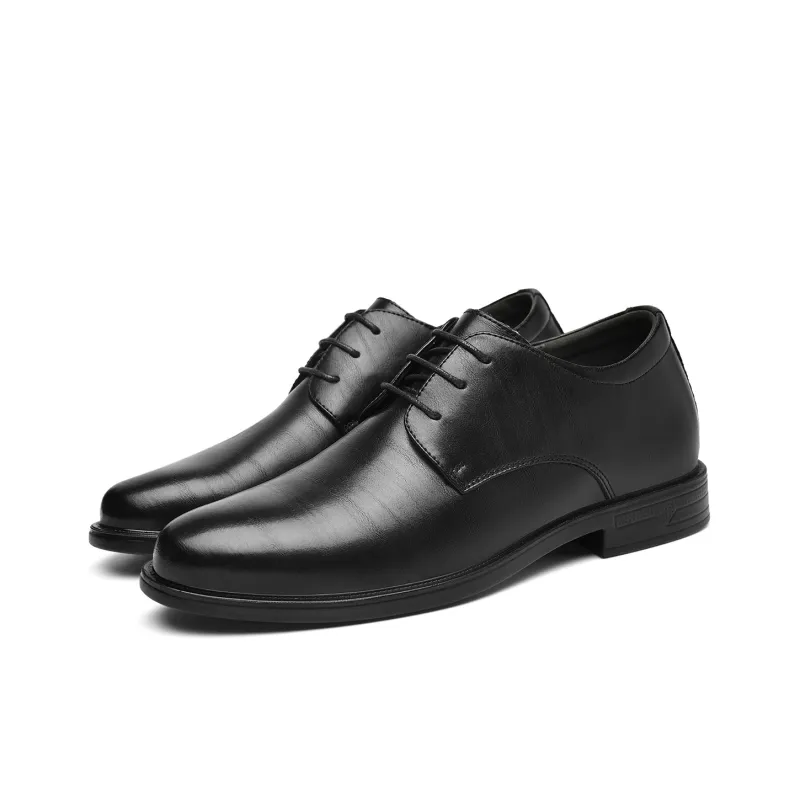HLA Dress Shoes Men Low Top Black-64