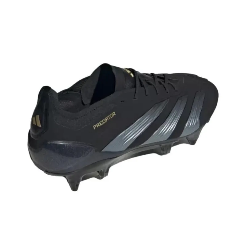 Adidas PREDATOR ELITE Soft Ground Slip Resistant Coverage Soccer Shoes Unisex Black-2