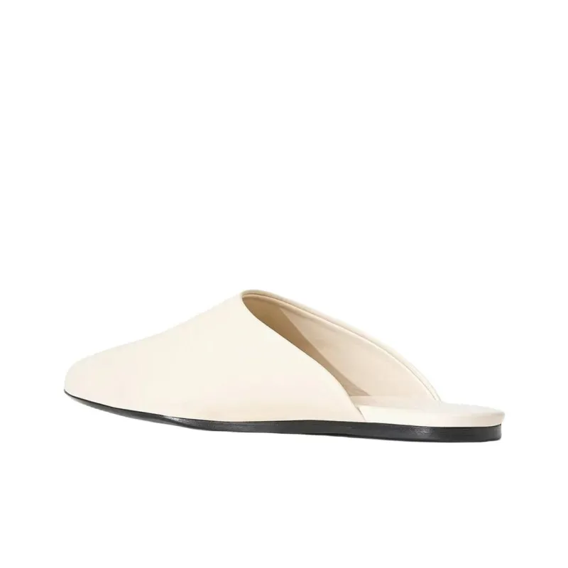 Staud Wrap-toe Slippers Women's White-3