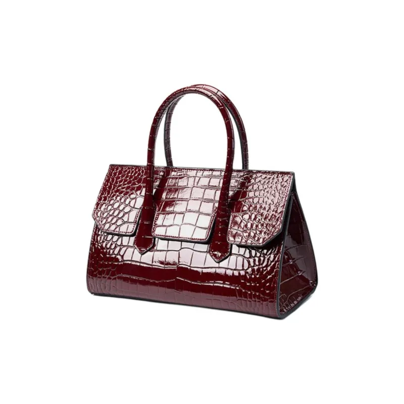 CARTELO Cow Leather Crossbody Handbags Regular Women's Black/Burgundy-3