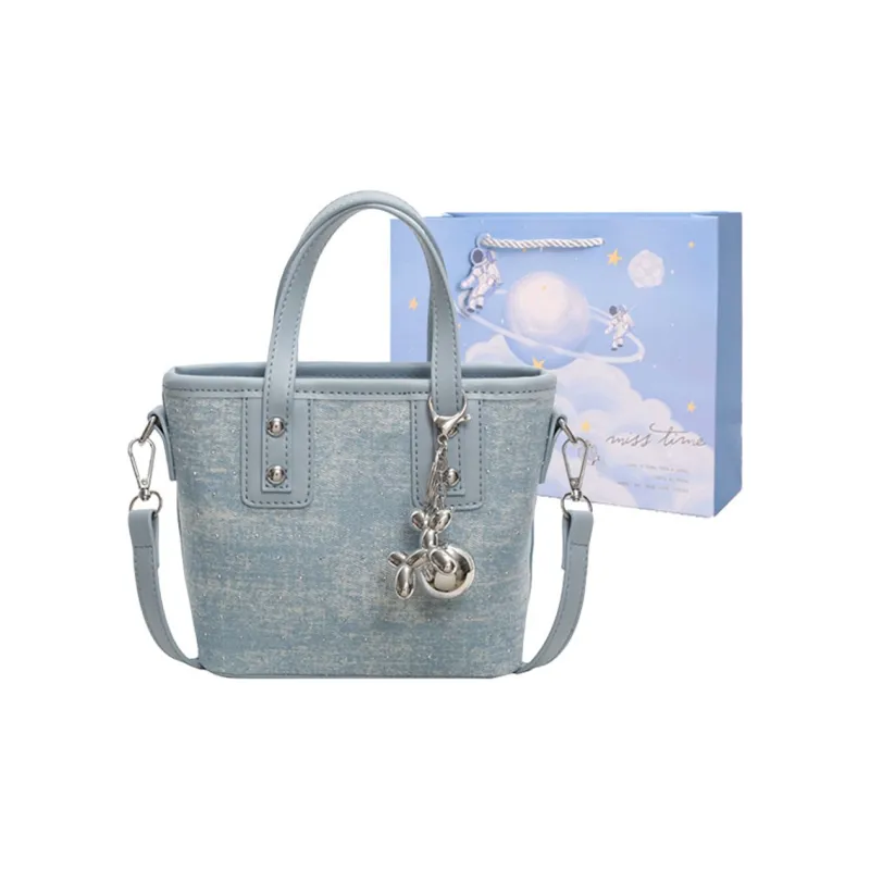 Duoluplo Doron Paul Fabric Shoulder Bag, Crossbody Bag, Handbag Regular Women's Ecru/Pink/Blue/Silver-11