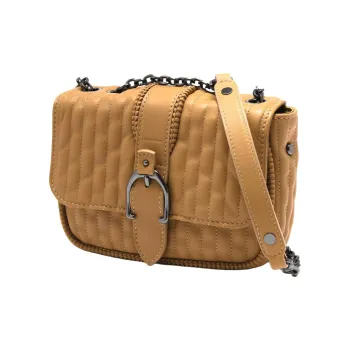 LONGCHAMP Leather Crossbody Bag, Shoulder Bag Women's Beige