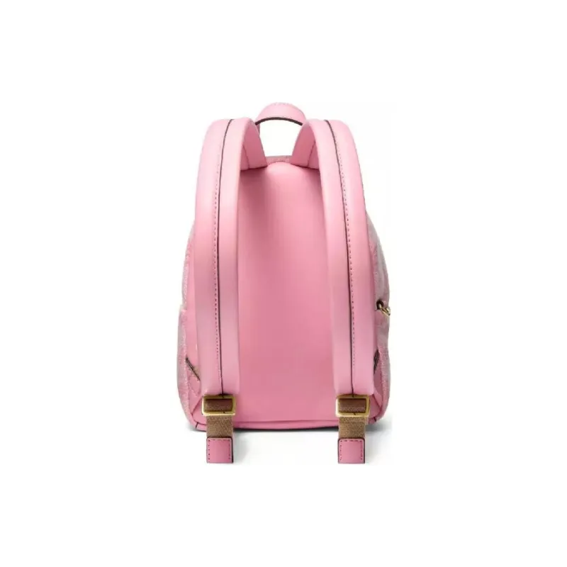 MICHAEL KORS Maisie Artificial Leather With Cow Leather Backpack Trumpets Women's Pink & White-4