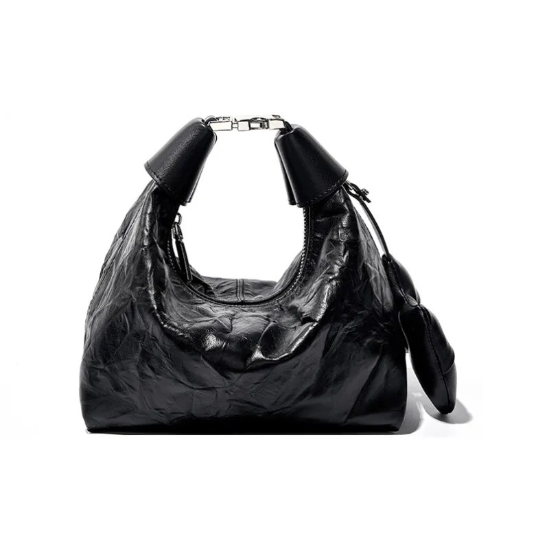 CARTELO Top Grain Cow Leather Shoulder Bag Regular Women's Black Off white-0