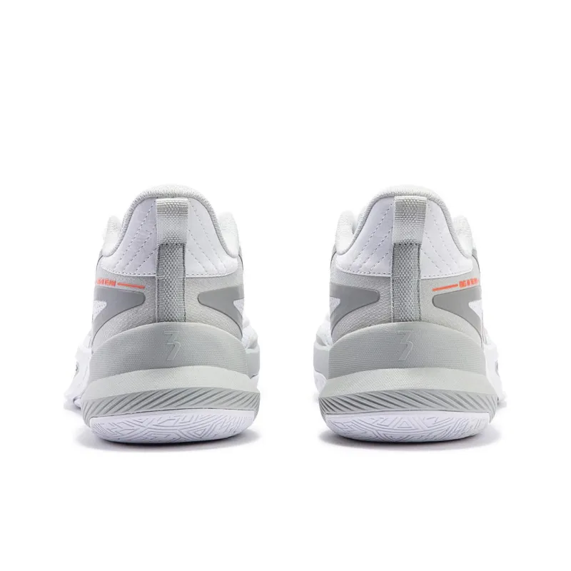 361° Big3 Team Big3 Team 2nd Generation Wear Resistant Low Top Basketball Shoes Men's White Gray-4