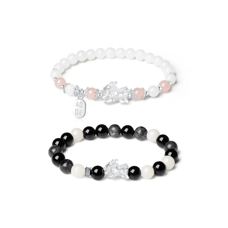 There Is You In The Long World White Jade Bodhi Bracelets Unisex-9