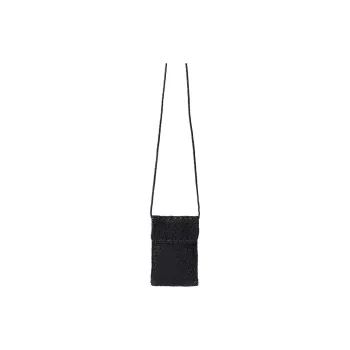Dragon Diffusion Calfskin Cell Phone Pouch Crossbody Bags Women's Black