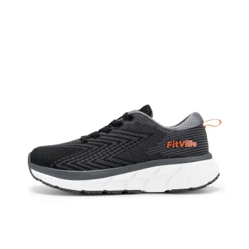 Fitville Running Shoes Men Low Top Black Gray/Slate Blue