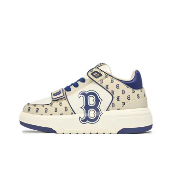 MLB Chunky Liner Basic Mid Top Skateboard Shoes Unisex Brown White Blue