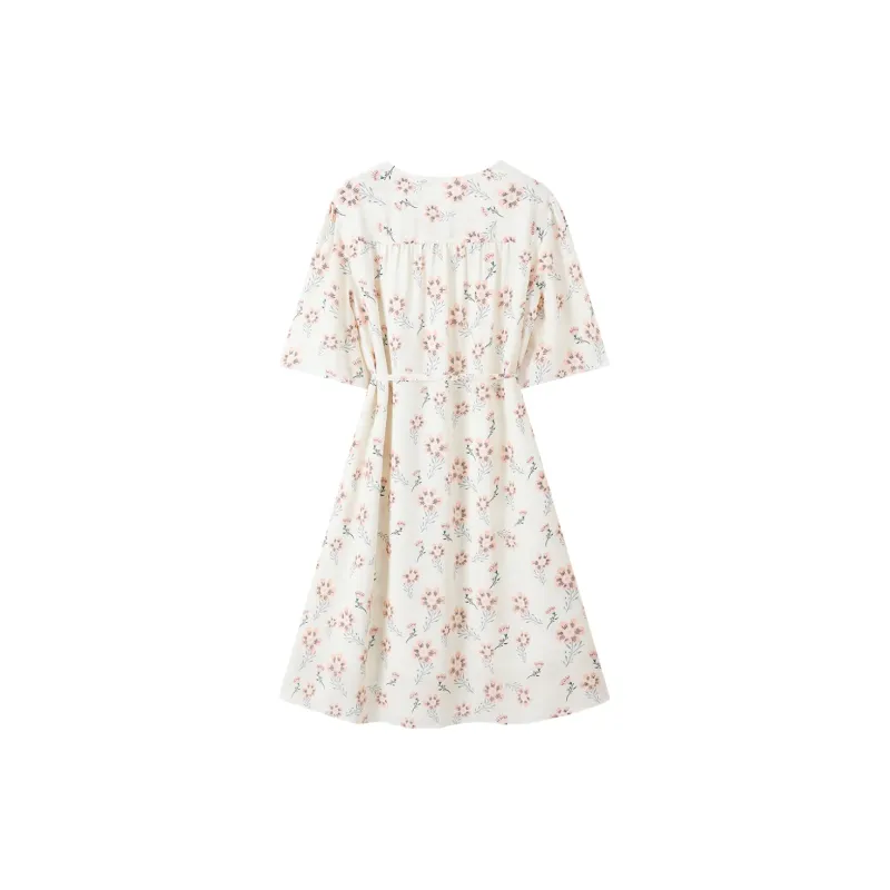 H-YXIANG Short-Sleeved Dresses Women's Summer Daisy-1
