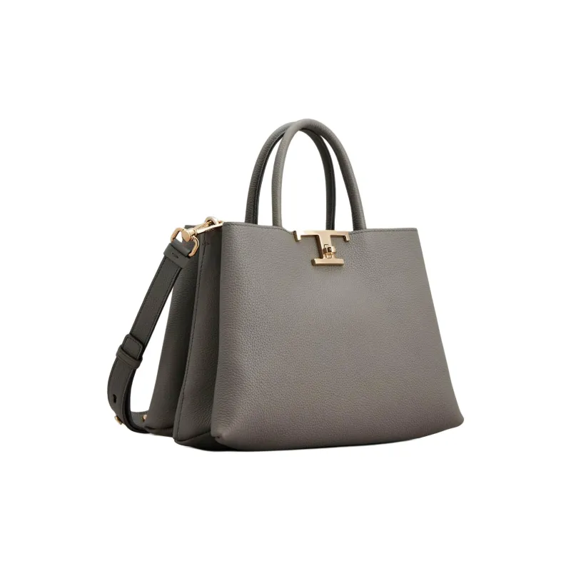 TOD'S T Timeless Logo Plaque Shopping Bag-1