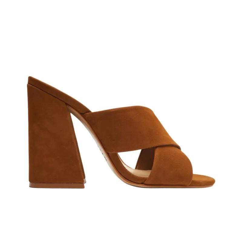 Schutz Slide Slippers 10.5cm Women's Brown-1