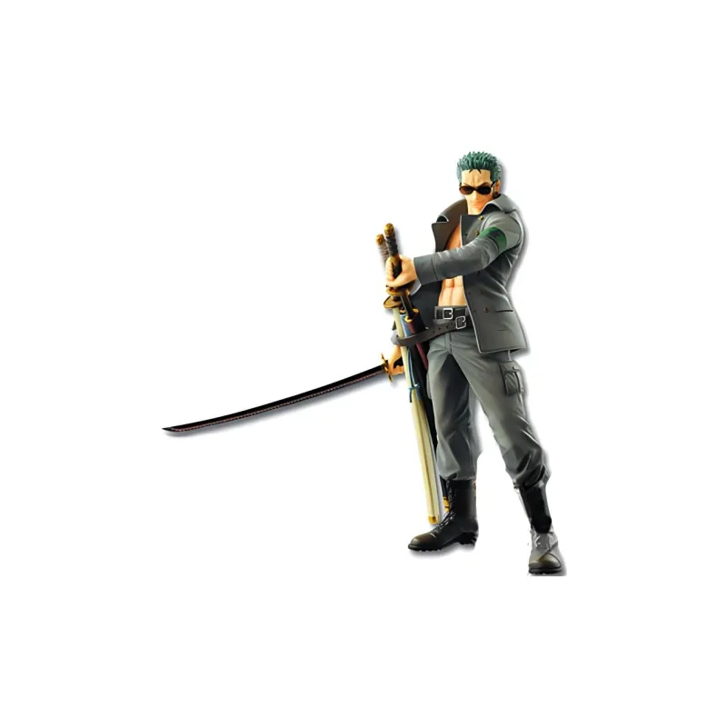 BANPRESTO Roronoa Zoro Glass Factory Ichiban Kuji One Piece Military Style Final Prize Zoro Scale Figures 20cm-1