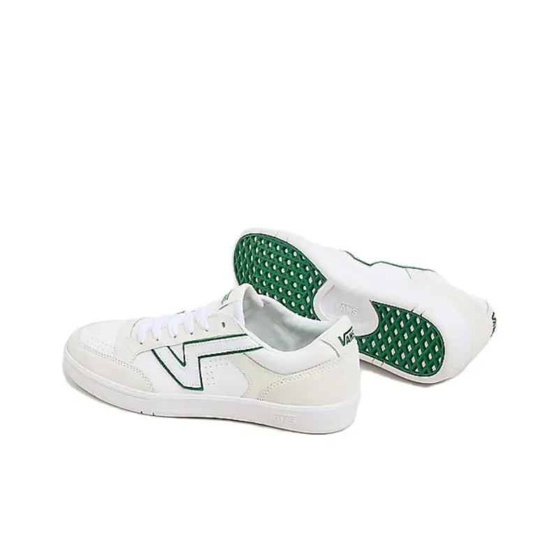 Vans Lowland Comfycush Anti-Slip Wear-Resistant Low-Top Skateboard Shoes Unisex White Green-4