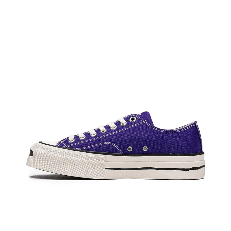 TC Tcmade 015 Anti-Slip Wear-Resistant Low-Top Canvas Shoes Unisex Purple-0