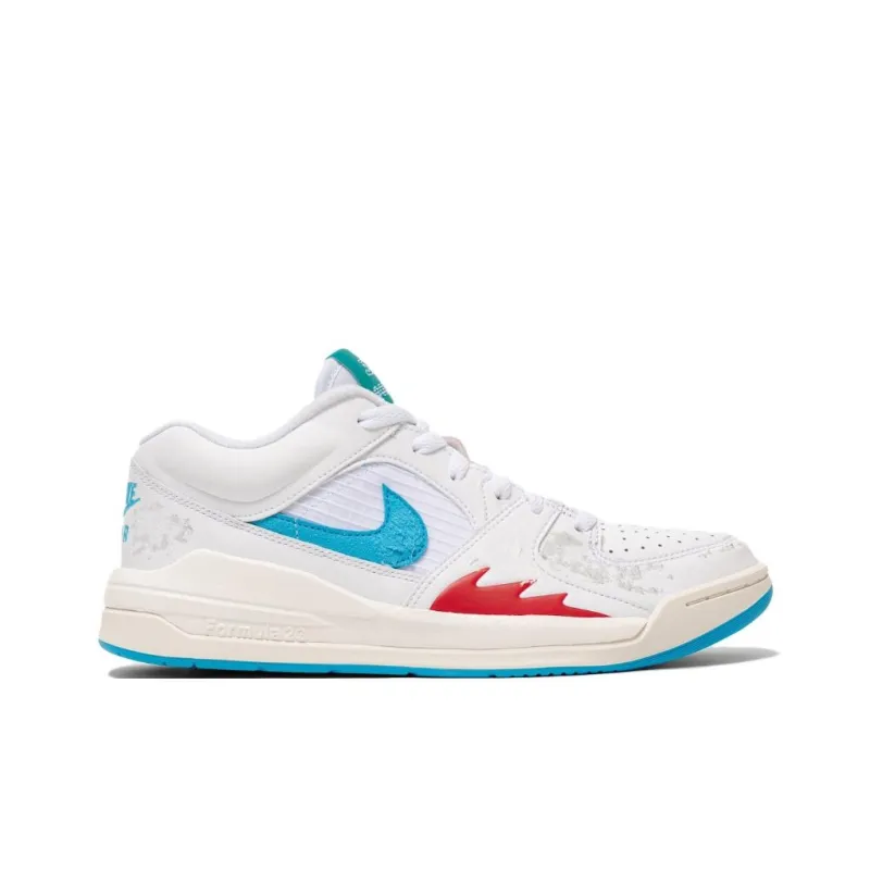 SoleFly x Jordan Stadium 90 Durable Breathable Low-Top Casual Shoes Men's White Blue-1