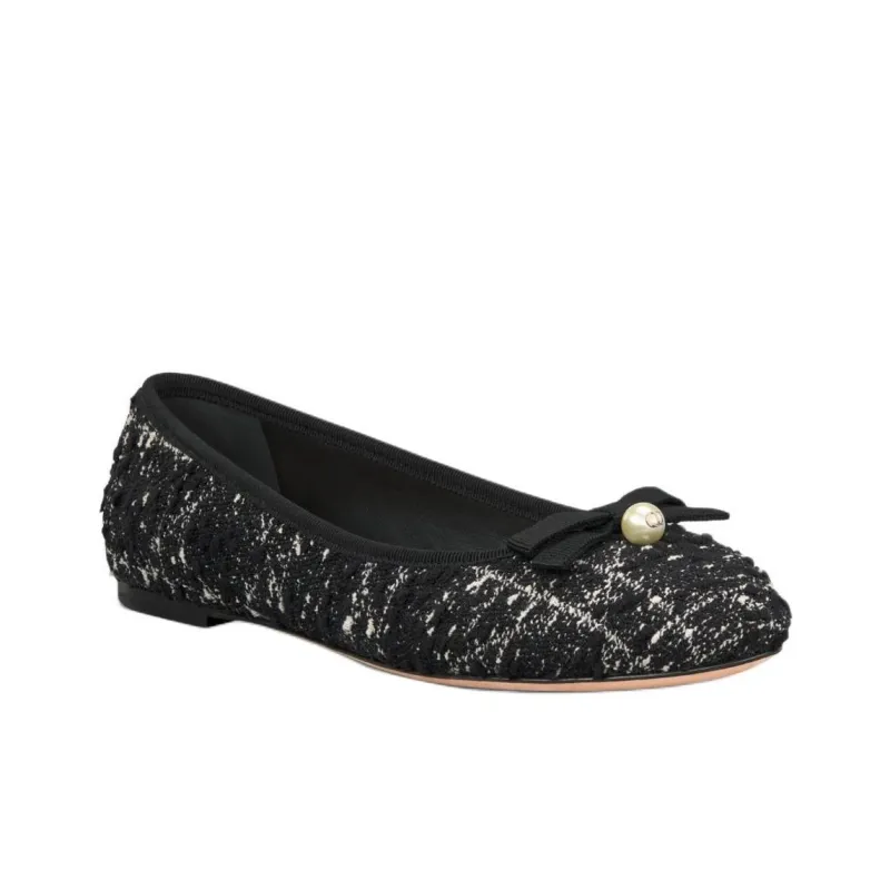 DIOR Ballet Casual Single Shoes Women's Black-2
