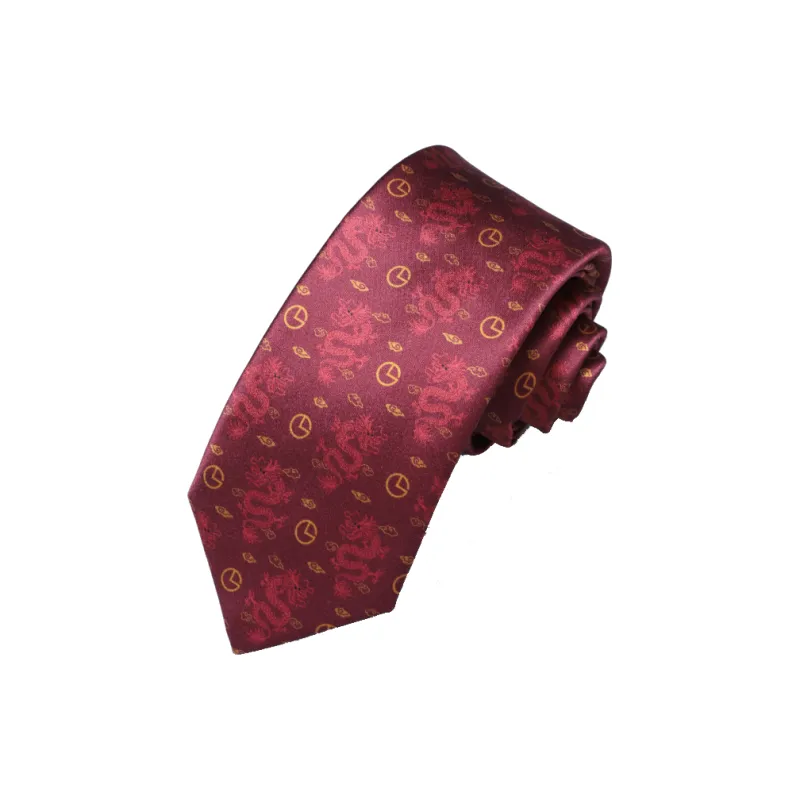 GOLDLION Tie Casual Business Interview Men's Red Blue Two Colors-0
