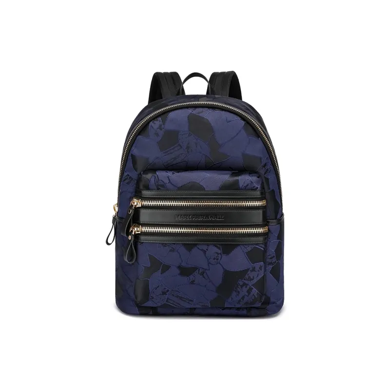 FAIRWHALE Oxford Backpack Men's Gem Black/Navy Blue/Maple Leaf Red-8