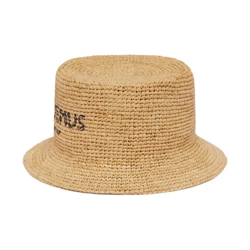 Jacquemus Raffia Bucket Hats Women's Beige