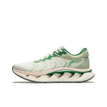 LiNing Cushioning Wear Resistant Low Top Casual Running Shoes Men's White Green