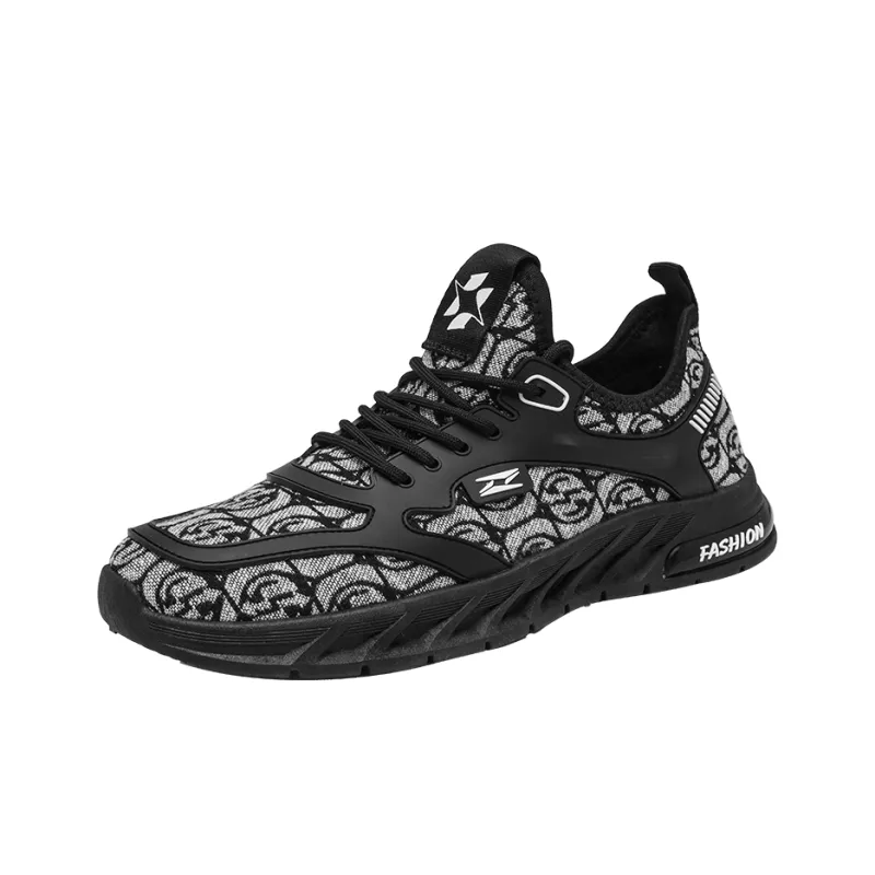 Abango Casual Shoes Men Low Top Black/Green-1