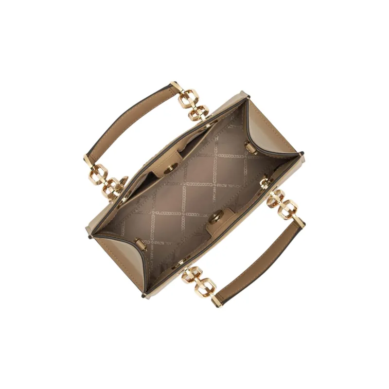 MICHAEL KORS Split Cow Leather With Artificial Leather Shoulder Bag, Crossbody Bag, Handbag Small Size Women's Camel-2