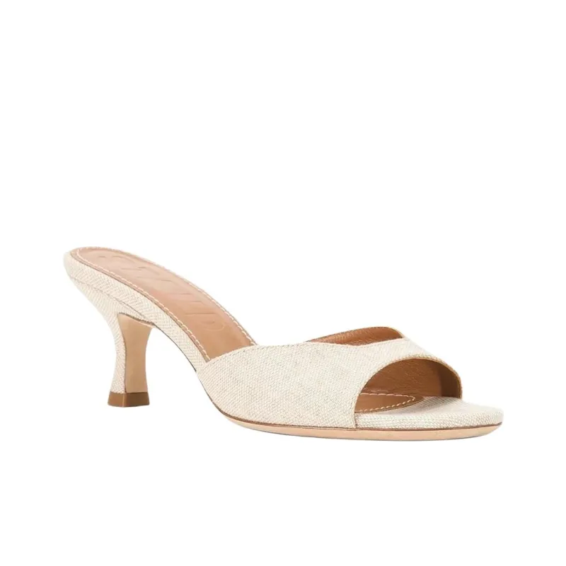 Staud Slide Slippers Women's White-3