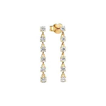 Pandora 14K Gold Plating Earrings Unisex Gold