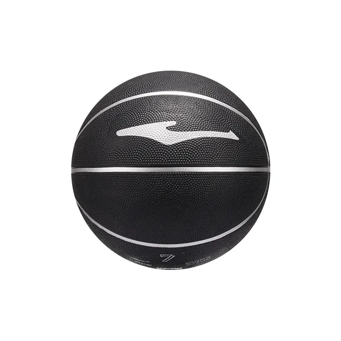 Erke Rubber Basketball Black Silver Size 7 Ball Training Unisex-0