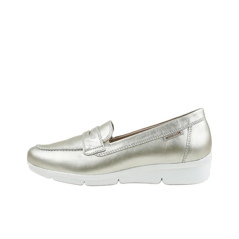MEPHISTO Loafers Women's Gray Gold/Navy Blue-0
