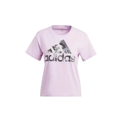 Adidas ALLOVER PRINT T-Shirts Women's Lilac