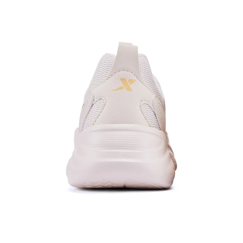 XTEP Cushioning Anti Slip And Wear Resistant Low Top Casual Running Shoes Women's Ivory Pink-3