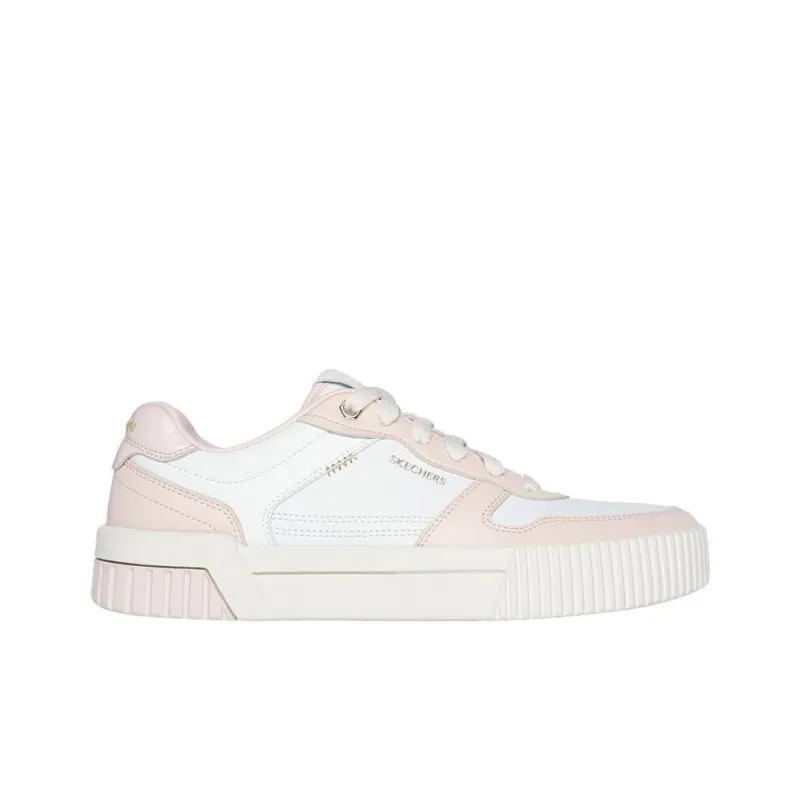 Skechers Court Classics Breathable Low Top Casual Shoes Women's Pink White-1