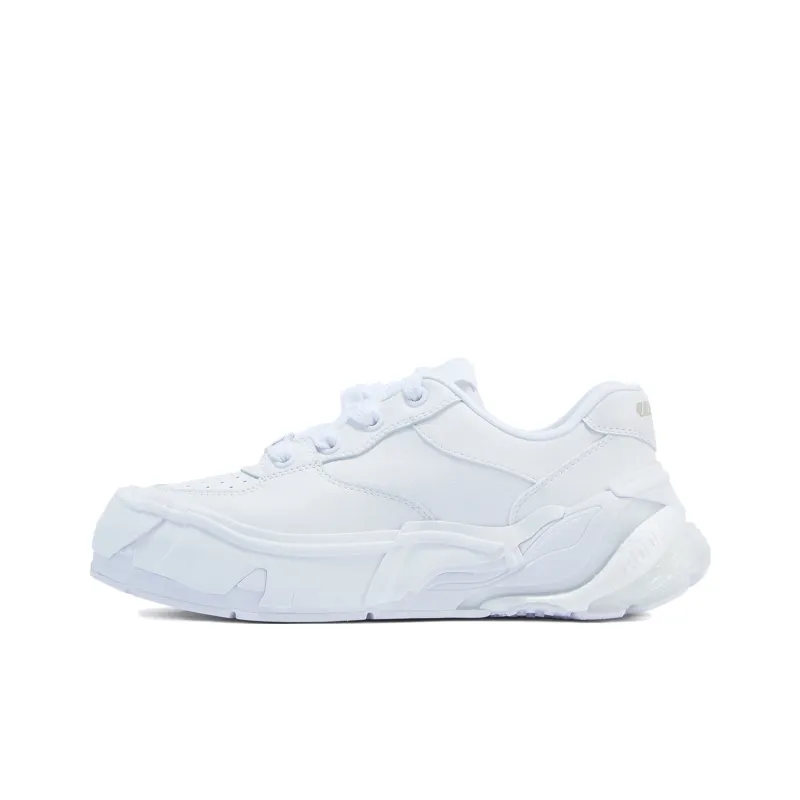 LiNing Wuji Anti Slip Wear Resistant Low Top Skateboard Shoes Women's White-0