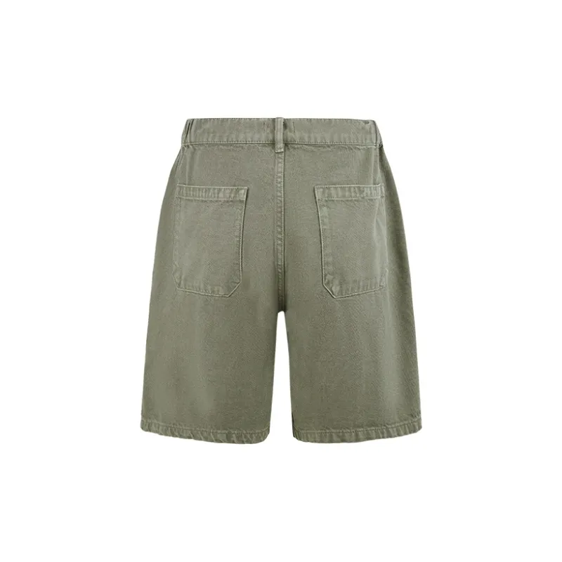 URBAN REVIVO Casual Shorts Men Khaki Gray-1