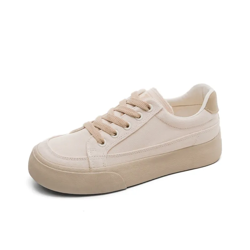 RENBEN Breathable Height Increasing Low-Top Canvas Shoes Women's-2