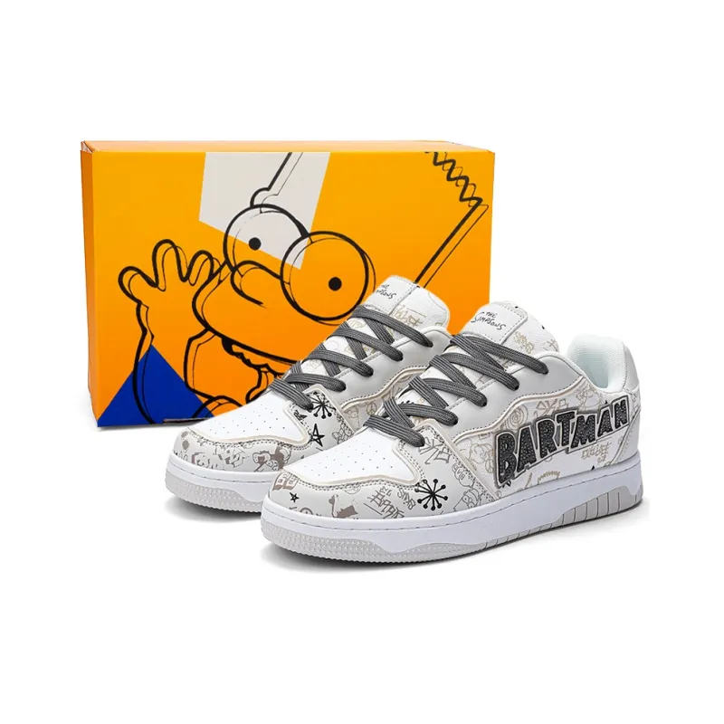 The Simpsons Slip Resistant Cushioning Abrasion Resistant Breathable Low Top Skateboard Shoes Unisex-0