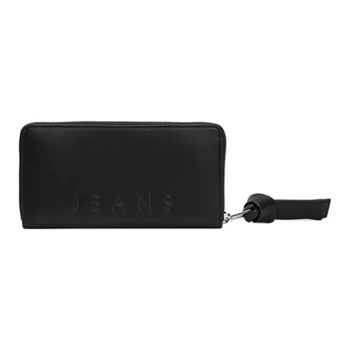 Tommy Hilfiger Polyurethane Wallet Large Size Women's Black-1