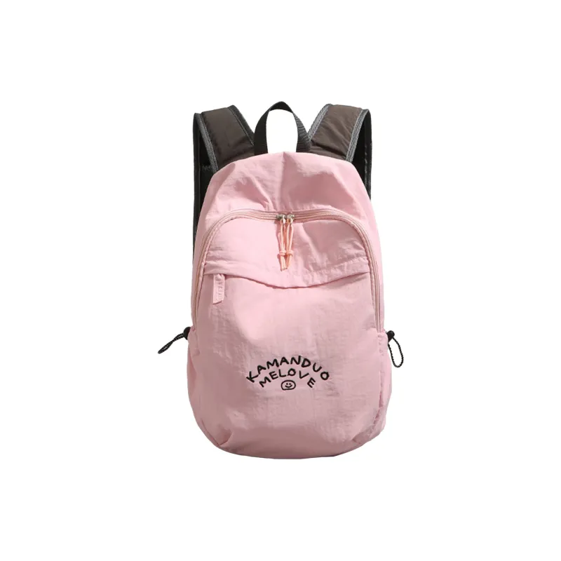 UNITE STAR Nylon Hiking Bag Backpacks Medium Size Unisex Black/Pink/Blue-6
