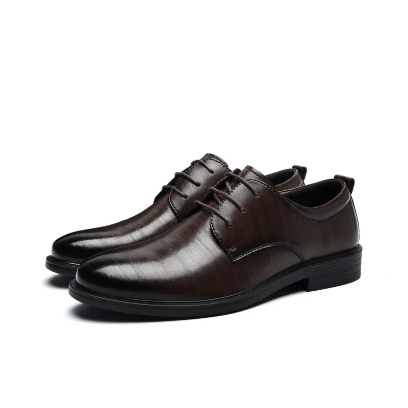 HLA Dress Shoes Men Low Top Black-41