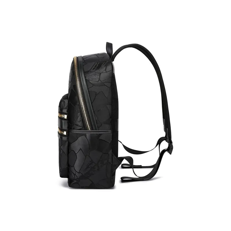 FAIRWHALE Oxford Backpack Men's Gem Black/Navy Blue/Maple Leaf Red-2