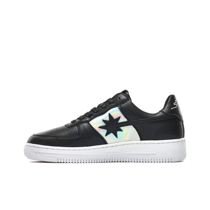 Starwalk Soldier Meteor Shoes Low Top Skateboard Shoes Unisex Black Laser-0