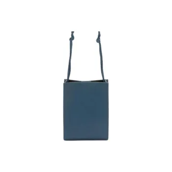 JIL SANDER Calfskin Shoulder Bag Crossbody Bag Small Size Men's Ocean Blue