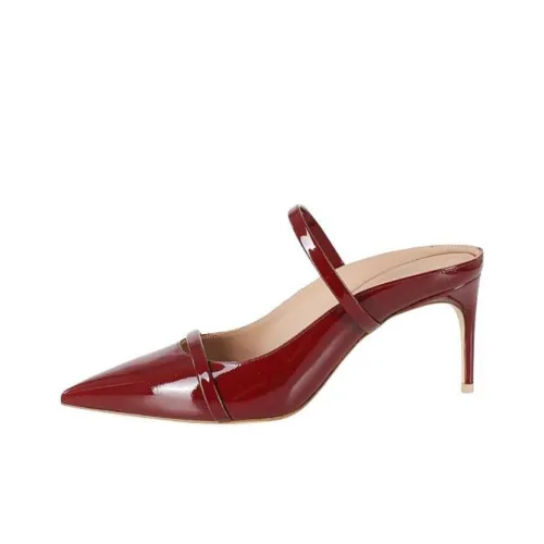 Malone Souliers Closed Toe Slippers 7cm Women's Red