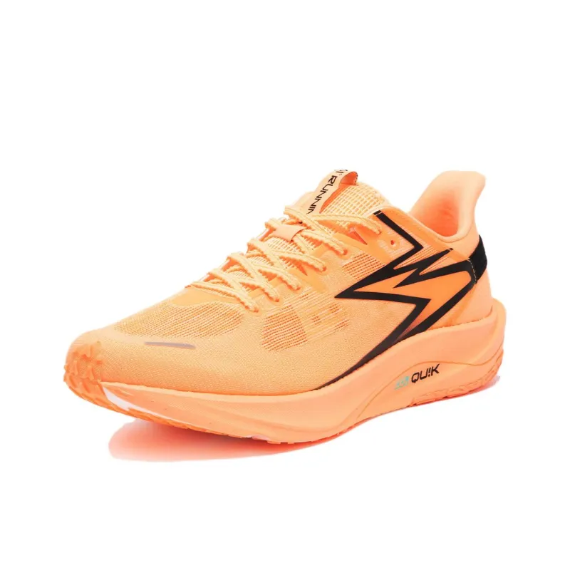 361° Speed Team Wear Resistant Low Top Running Shoes Men's Orange Black-2