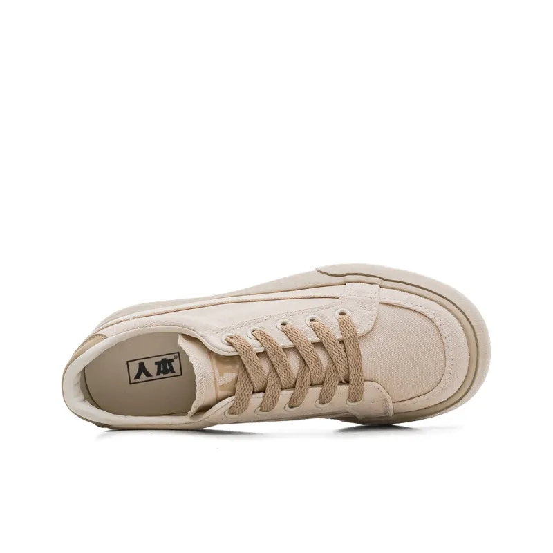 RENBEN Breathable Height Increasing Low-Top Canvas Shoes Women's-3