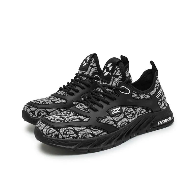 Abango Casual Shoes Men Low Top Black/Green-2